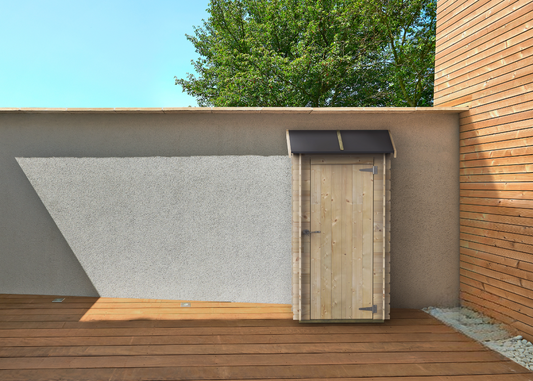 Casetta in legno Arturo addossata 98x64 cm – Kit Montaggio Incluso