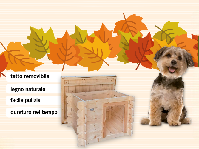 Cuccia per cani in legno Lilly 98x77x84 cm – Uso esterno