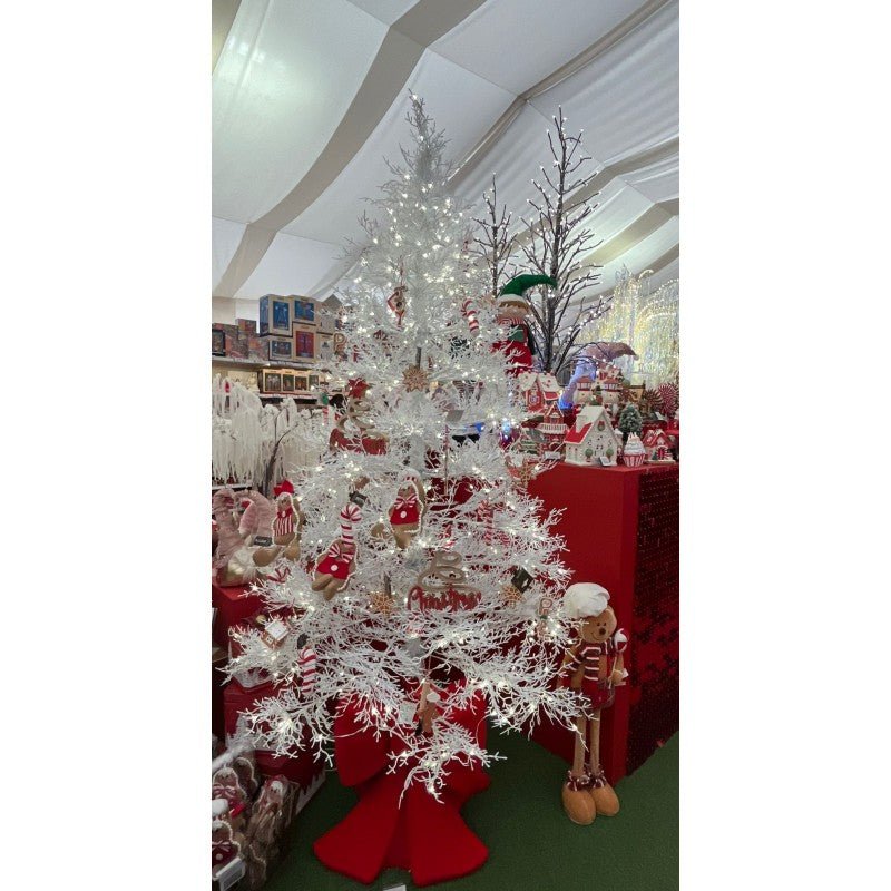Albero di Natale bianco Vega con mini LED a luce calda – foto 7
