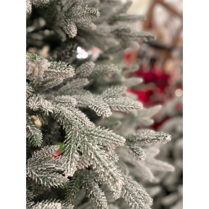 Albero di Natale Canazei innevato con floccatura bianca effetto neve – foto 6