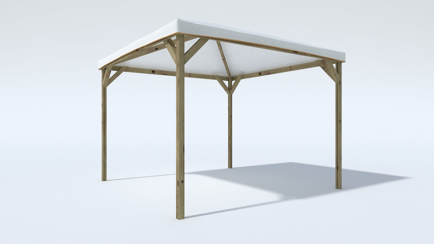 Gazebo Joy Pocket 300x300 cm Impregnato con copertura in PVC