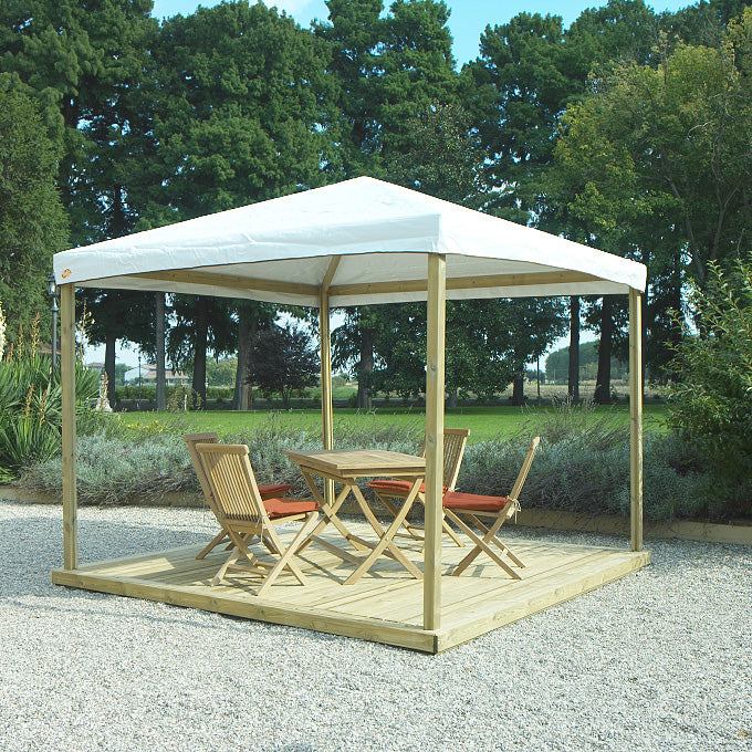 Gazebo Joy Pocket 300x300 cm Impregnato con copertura in PVC
