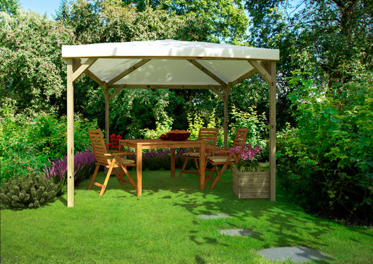 Gazebo Joy Pocket 300x300 cm Impregnato con copertura in PVC