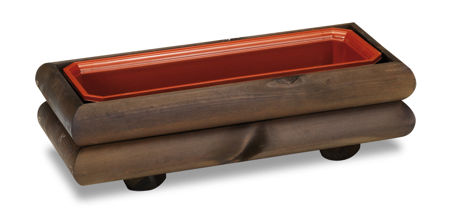 Confezione 2pz Fioriera maia  Dim. 57x25x16 cm. CON VASCHETTA