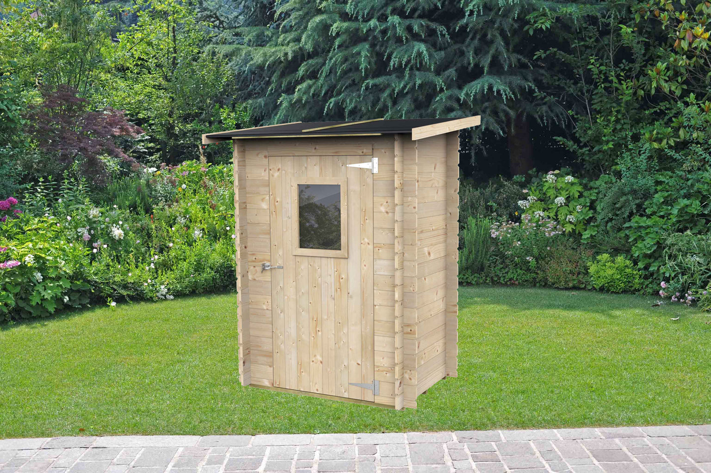 Casetta in Legno Hobby Monofalda addossata 146x98 cm – Kit Montaggio Incluso