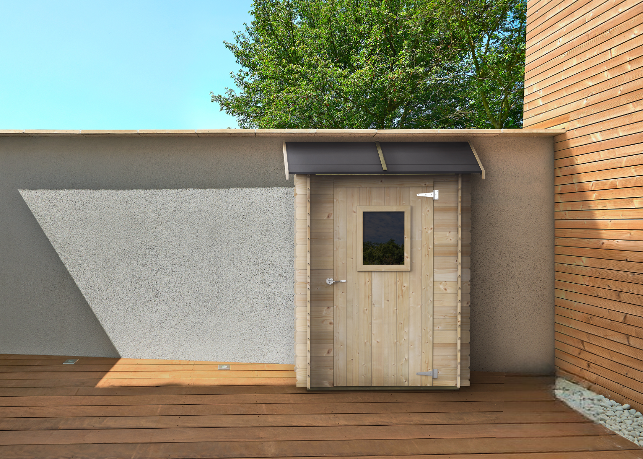Casetta in Legno Hobby Monofalda addossata 146x98 cm – Kit Montaggio Incluso