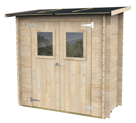 Casetta in Legno Hobby Monofalda addossata 198x98 cm – Kit Montaggio Incluso