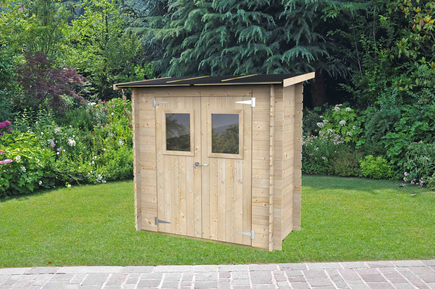 Casetta in Legno Hobby Monofalda addossata 198x98 cm – Kit Montaggio Incluso