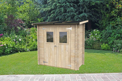 Casetta in Legno Hobby Monofalda addossata 198x98 cm – Kit Montaggio Incluso
