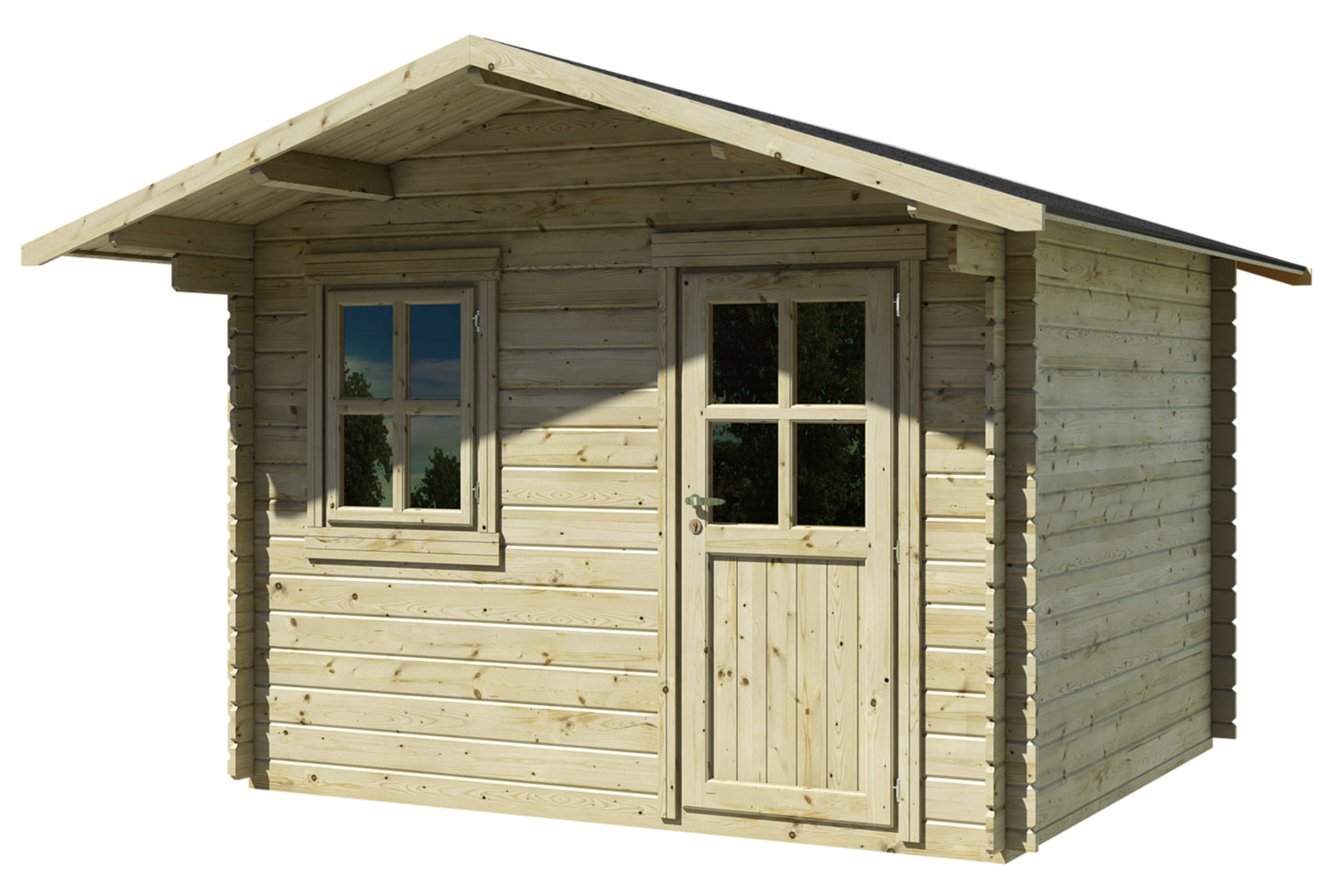 Casetta in legno Flower 320x260 cm – Blockhaus 28 mm