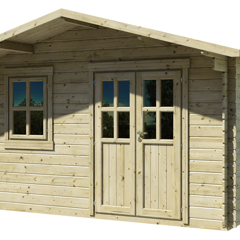 Casetta in Legno Flower 380x380 cm – Blockhaus 28 mm