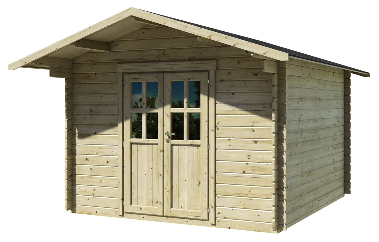 Casetta in legno Flower 260x260 cm – Blockhaus 28 mm