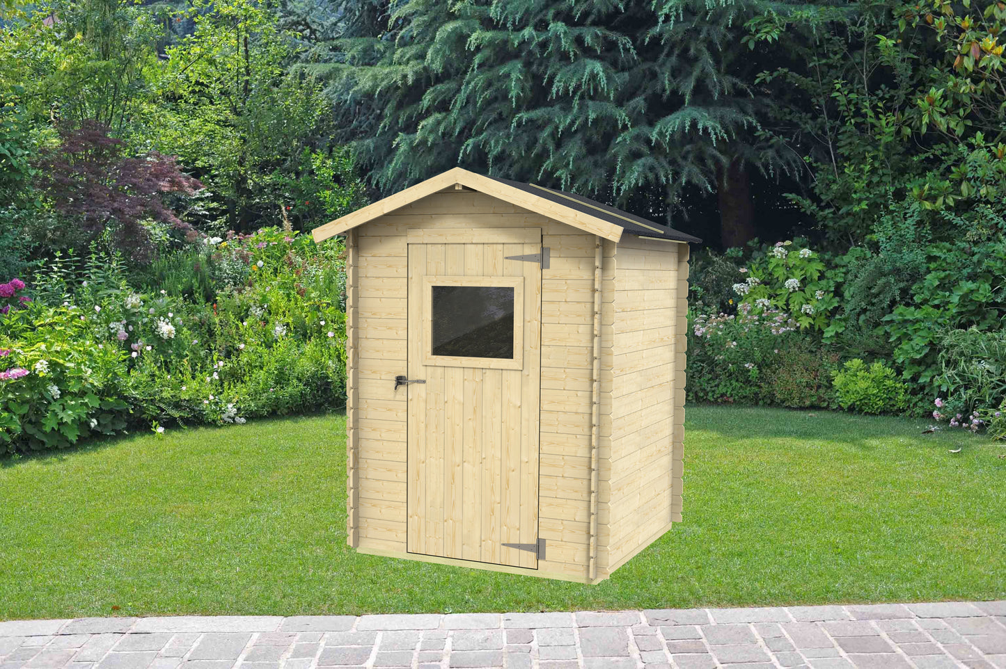 Casetta in legno Flavia 146x130 cm – Kit Montaggio Incluso