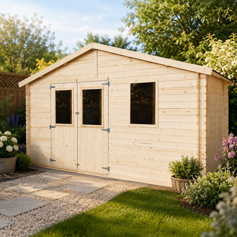 Casetta in legno Alessia 396x494 cm – Kit Montaggio Incluso