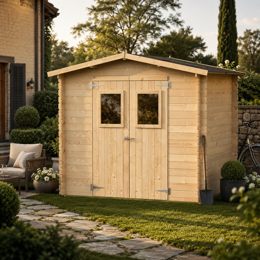 Casetta in Legno Hobby Monofalda addossata 198x98 cm – Kit Montaggio Incluso