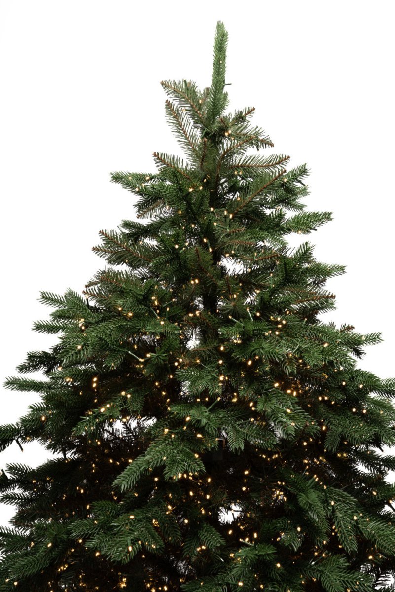 Albero di Natale Regolo con LED integrati accesi e vaso quadrato – foto 4