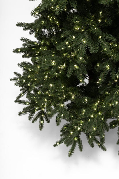 Albero di Natale Deneb Slim verde con LED integrati in polietilene – foto 4