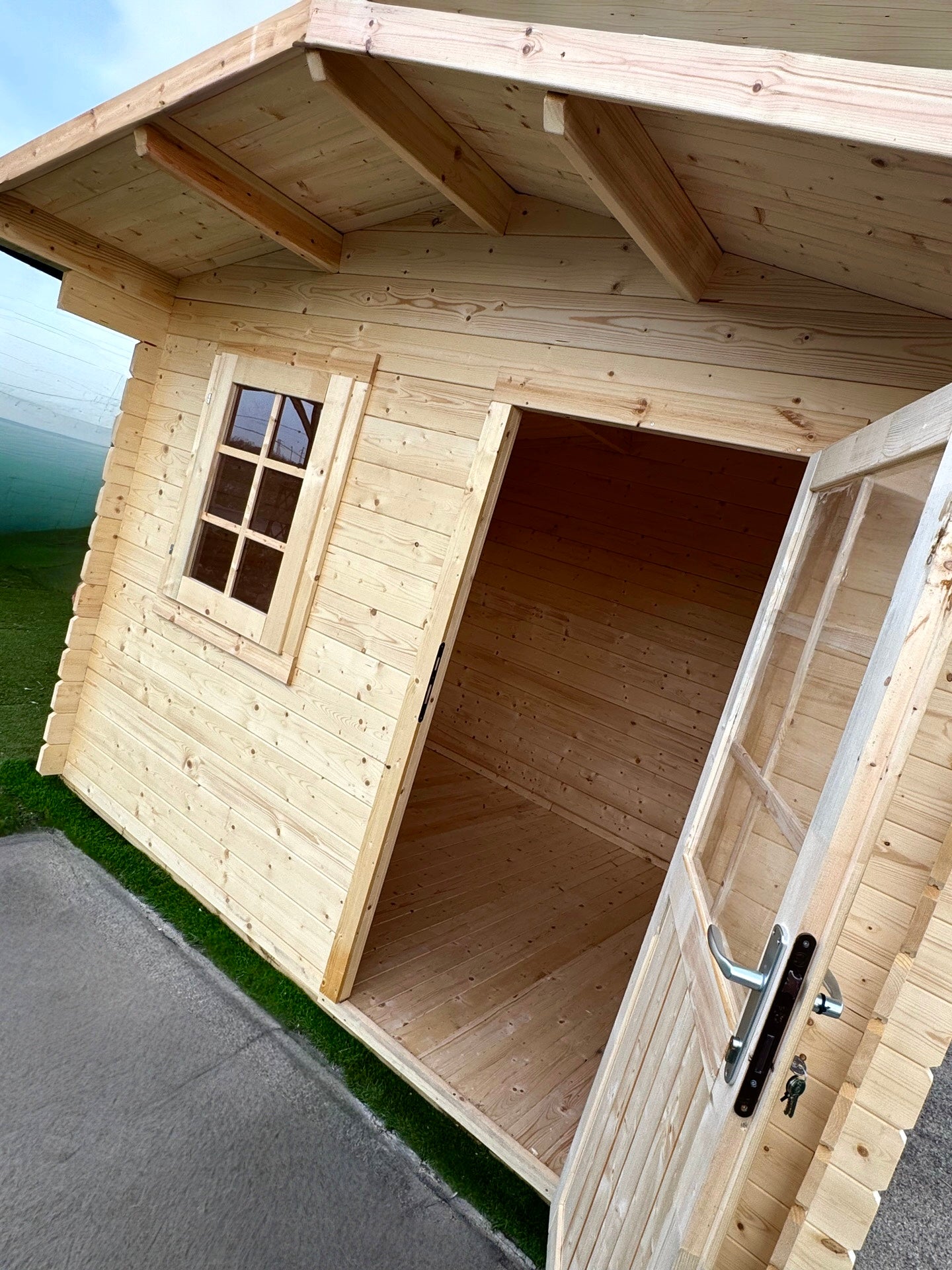 Casetta in legno Flower 320x260 cm – Blockhaus 28 mm