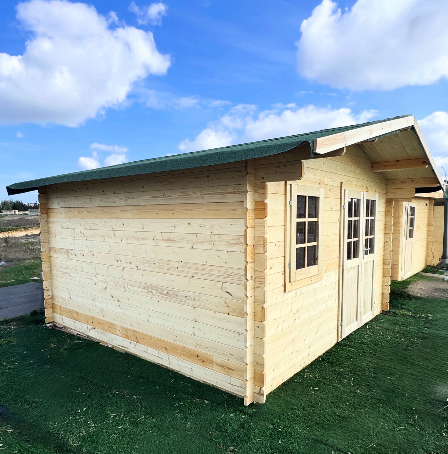 Casetta in Legno Flower 380x380 cm – Blockhaus 28 mm