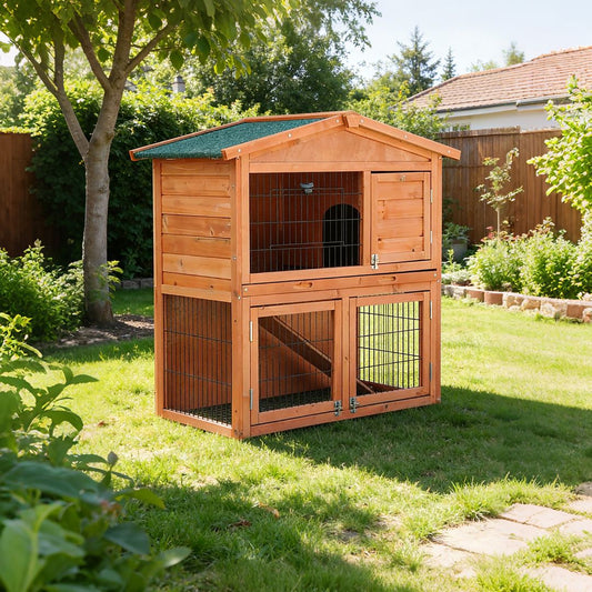 Casetta a 2 Piani per Piccoli Animali Rabbit 3 – 100×54,5×100 cm