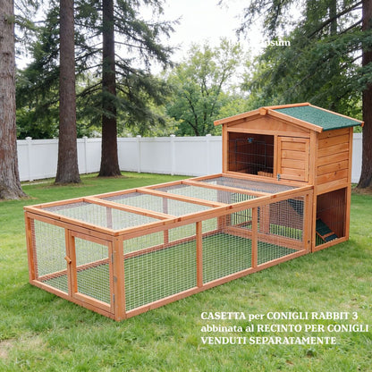 Casetta a 2 Piani per Piccoli Animali Rabbit 3 – 100×54,5×100 cm