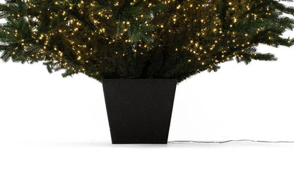 Albero di Natale Regolo con LED integrati accesi e vaso quadrato – foto 8