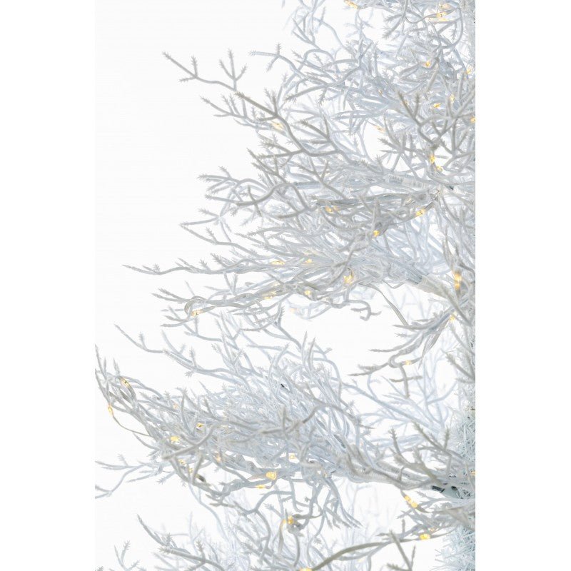 Albero di Natale bianco Vega con mini LED a luce calda – foto 5