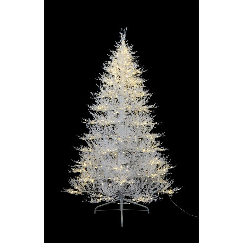 Albero di Natale bianco Vega con mini LED a luce calda – foto 3