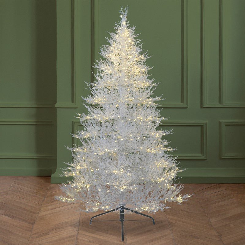 Albero di Natale bianco Vega con mini LED a luce calda – foto 2