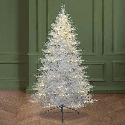 Albero di Natale bianco Vega con mini LED a luce calda – foto 2