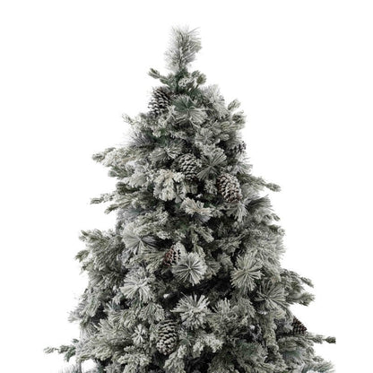 Albero di Natale Livigno innevato con pigne decorative – foto 2