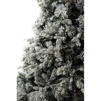 Albero di Natale Livigno innevato con pigne decorative – foto 3
