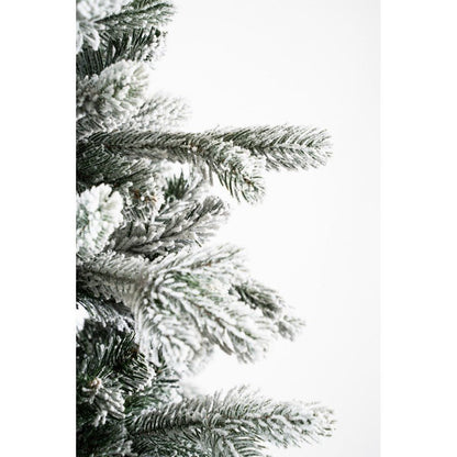 Albero di Natale Cogne slim innevato con floccatura effetto neve – foto 3