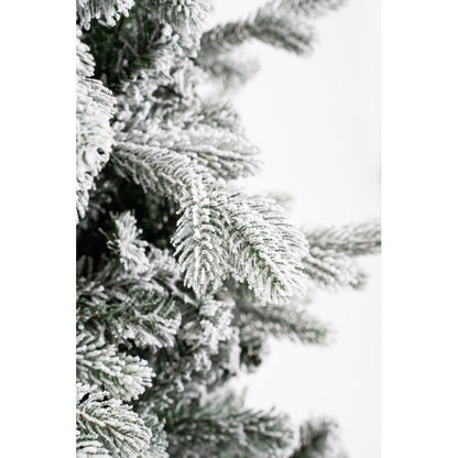Albero di Natale Cogne slim innevato con floccatura effetto neve – foto 2