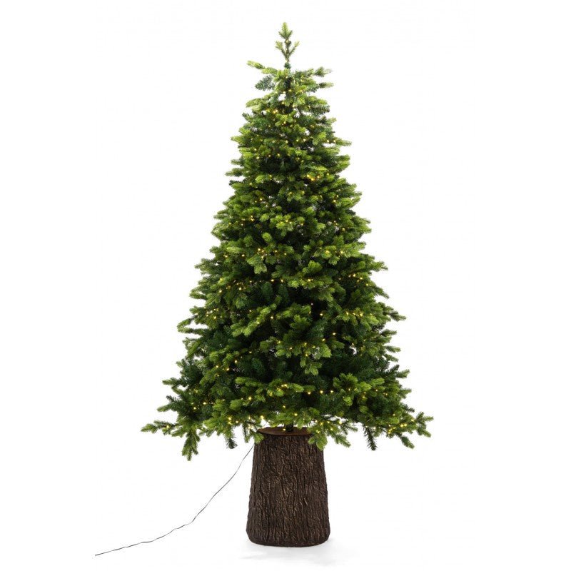 Albero di Natale Altair con LED integrati e tronco effetto legno