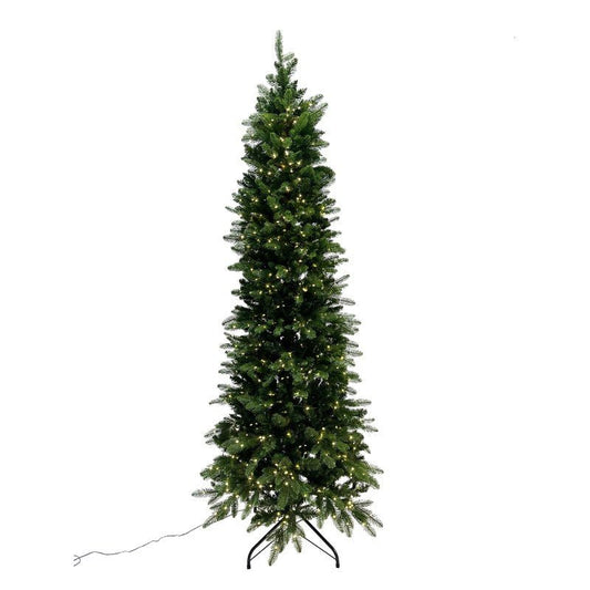 Albero di Natale slim Fred Xone con luci LED bianco caldo integrate accese