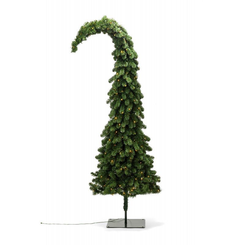 Albero di Natale Cometa con punta ricurva e luci LED calde