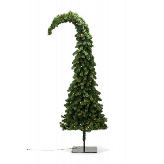 Albero di Natale Cometa con punta ricurva e luci LED calde