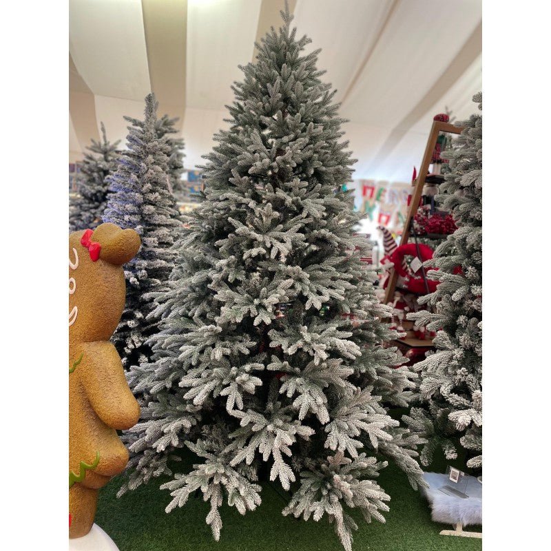 Albero di Natale Canazei innevato con floccatura bianca effetto neve – foto 5