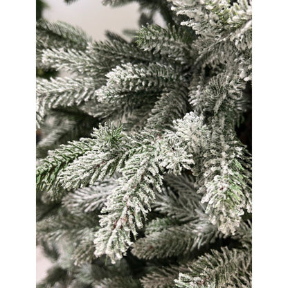 Albero di Natale Canazei innevato con floccatura bianca effetto neve – foto 4