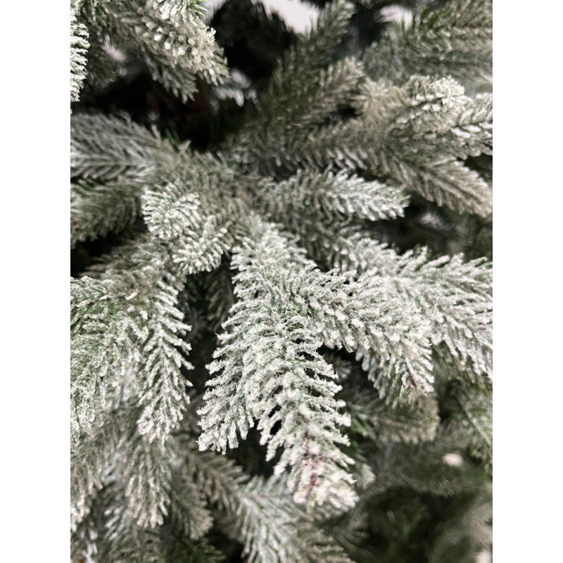 Albero di Natale Canazei innevato con floccatura bianca effetto neve – foto 3