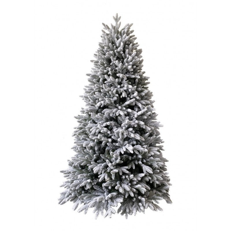 Albero di Natale Ortisei innevato con neve sulle punte dei rami