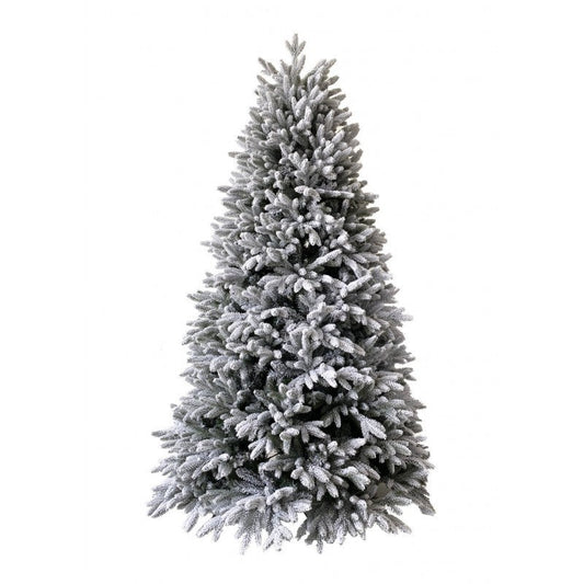 Albero di Natale Ortisei innevato con neve sulle punte dei rami