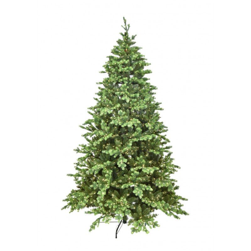 Albero di Natale Andromeda acceso con LED integrati a luce calda