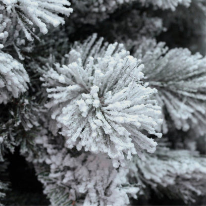 Albero di Natale innevato Milton Xone con chioma foltissima coperta di neve bianca – foto 2