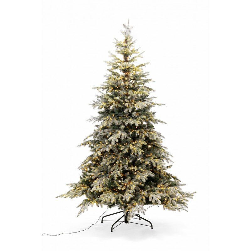 Albero di Natale Polare bianco innevato con LED a luce calda e bacchetta magica – foto 3