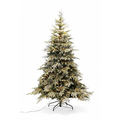 Albero di Natale Polare bianco innevato con LED a luce calda e bacchetta magica – foto 3