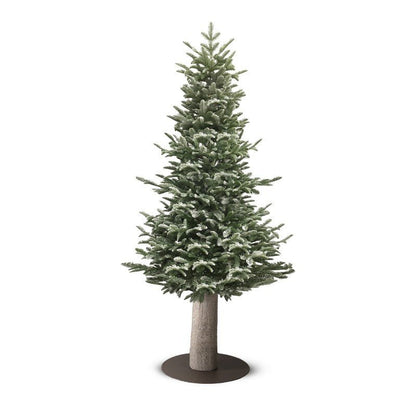 Albero di Natale Moena Slim innevato con tronco