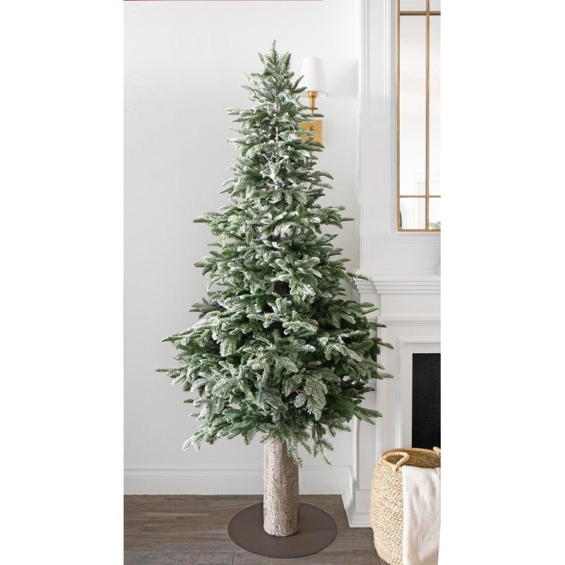 Albero di Natale Moena Slim innevato con tronco – foto 2