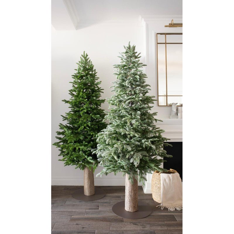 Albero di Natale Moena Slim innevato con tronco – foto 9